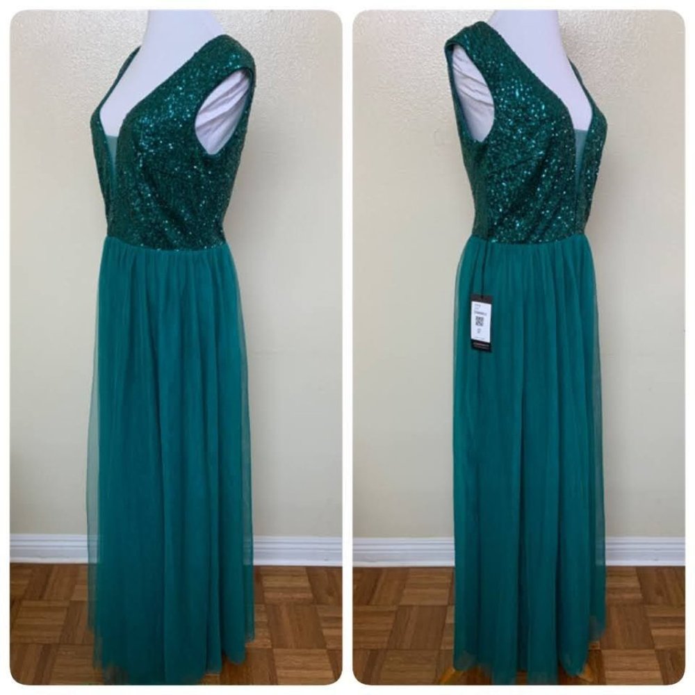 Ever-Pretty A-Line Sequins Patchwork Long Evening… - image 3